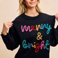 BiBi Tinsel Lettering Christmas Sweater - Farnelli
