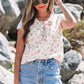 Estelle Crochet Cap Sleeve Blouse - Farnelli