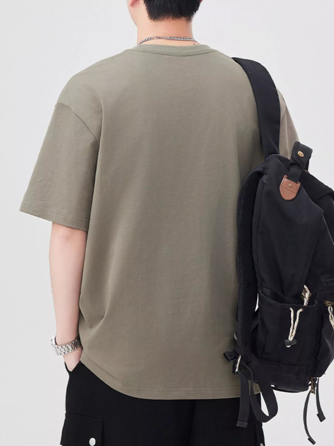 Men's Plus Size Round Neck Short Sleeve T-Shirt - Farnelli