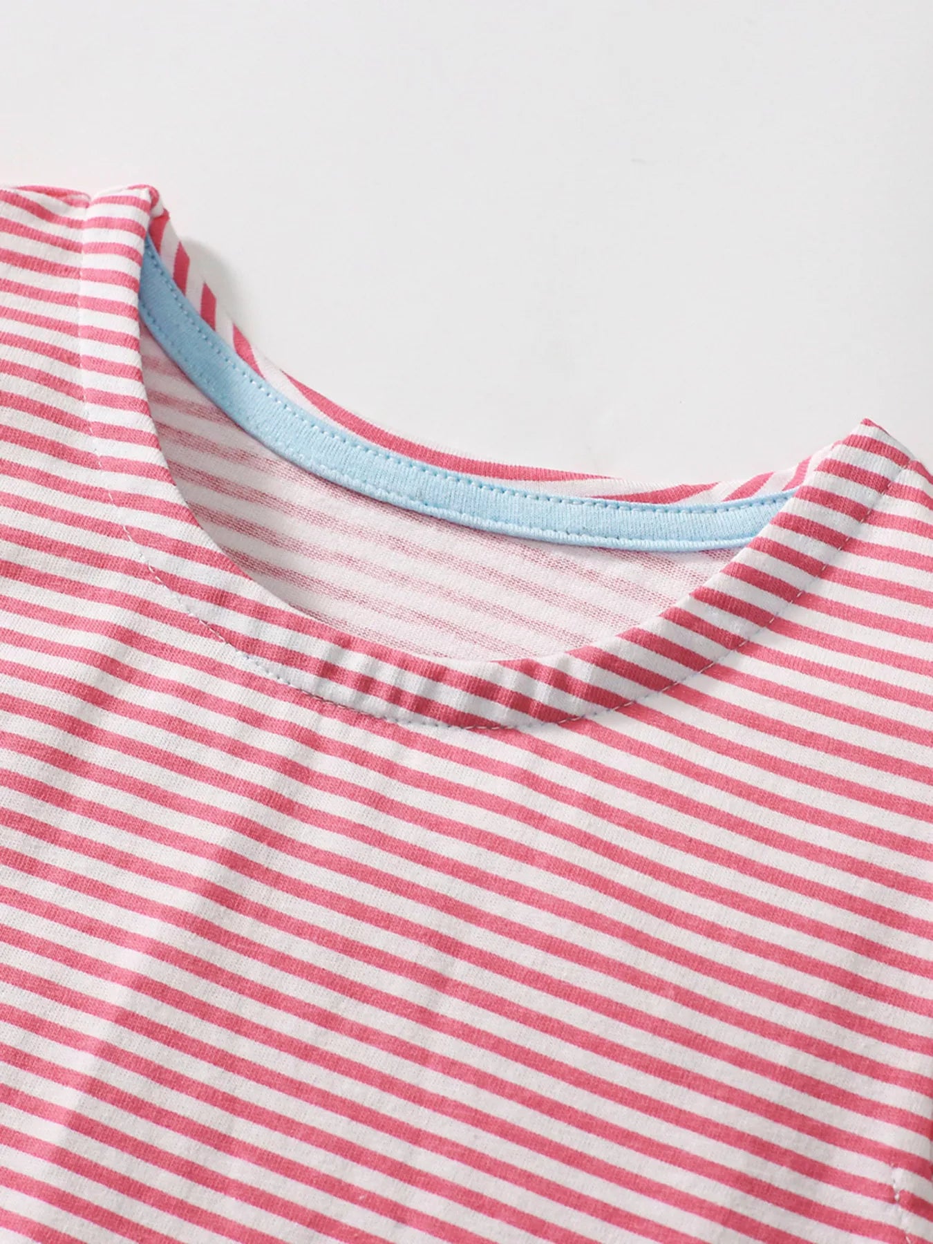 Children's Dog Striped Ruffled Dress - Farnelli