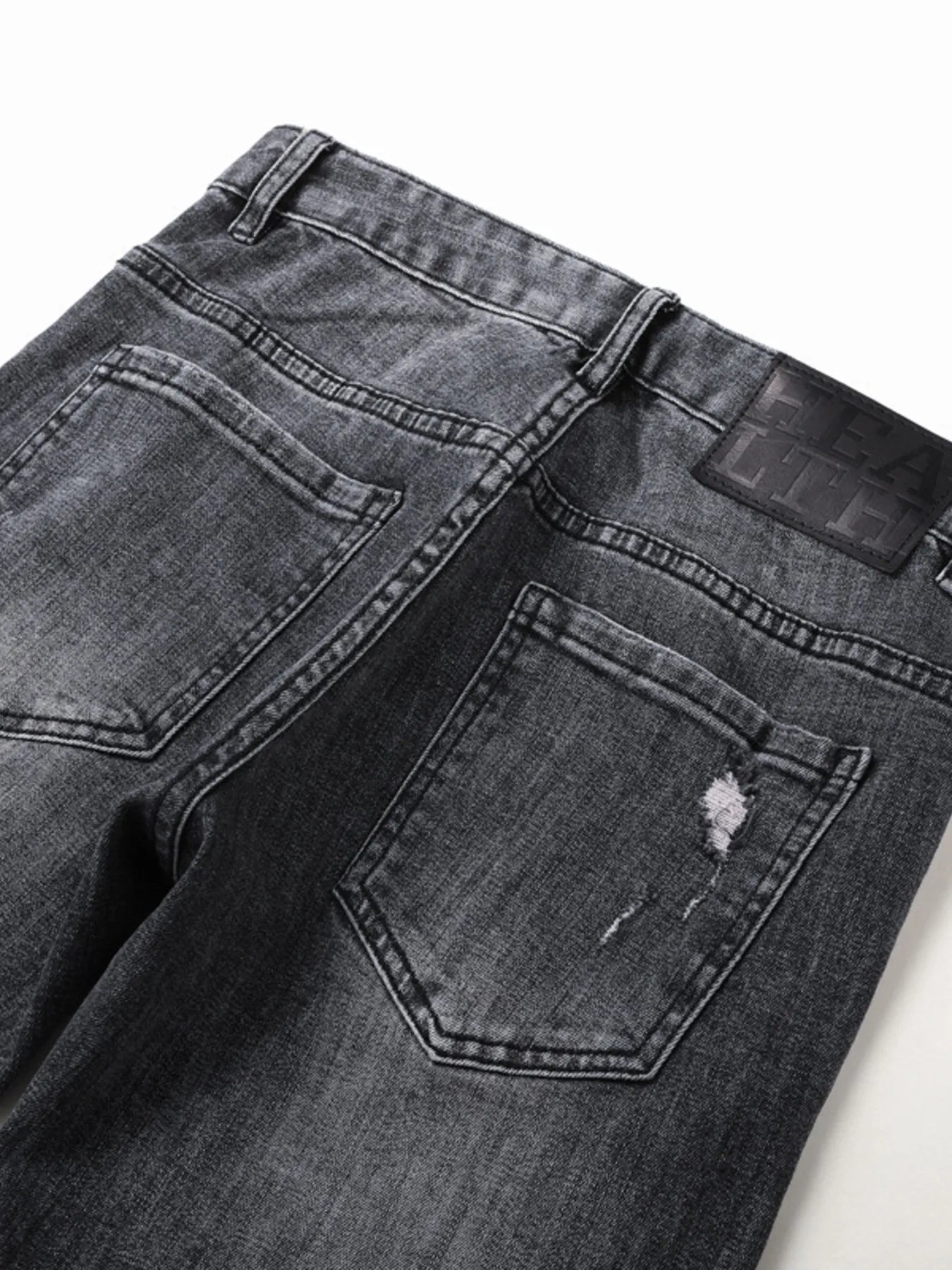 Men's Distressed Slim Fit Ripped Jeans - Farnelli