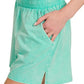 Zenana Acid Washed Short Sleeve Tee & Shorts Set - Farnelli