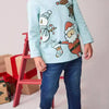 Children's Long Sleeve Christmas T-Shirt - Light Blue
