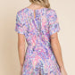 BOMBOM Print Short Sleeve Romper with Pockets - Farnelli