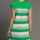Umgee French Terry Side Slit Striped Mini Dress - Farnelli