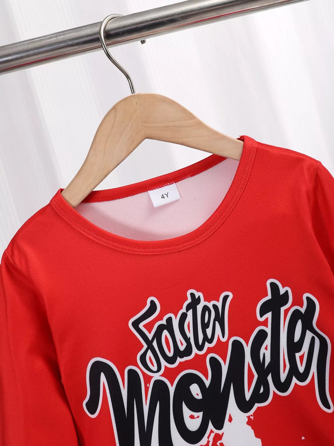 Children's Graphic Round Neck Top and Pants Set - Farnelli