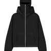 Men's Zip Up Long Sleeve Hoodie with Mask - Black