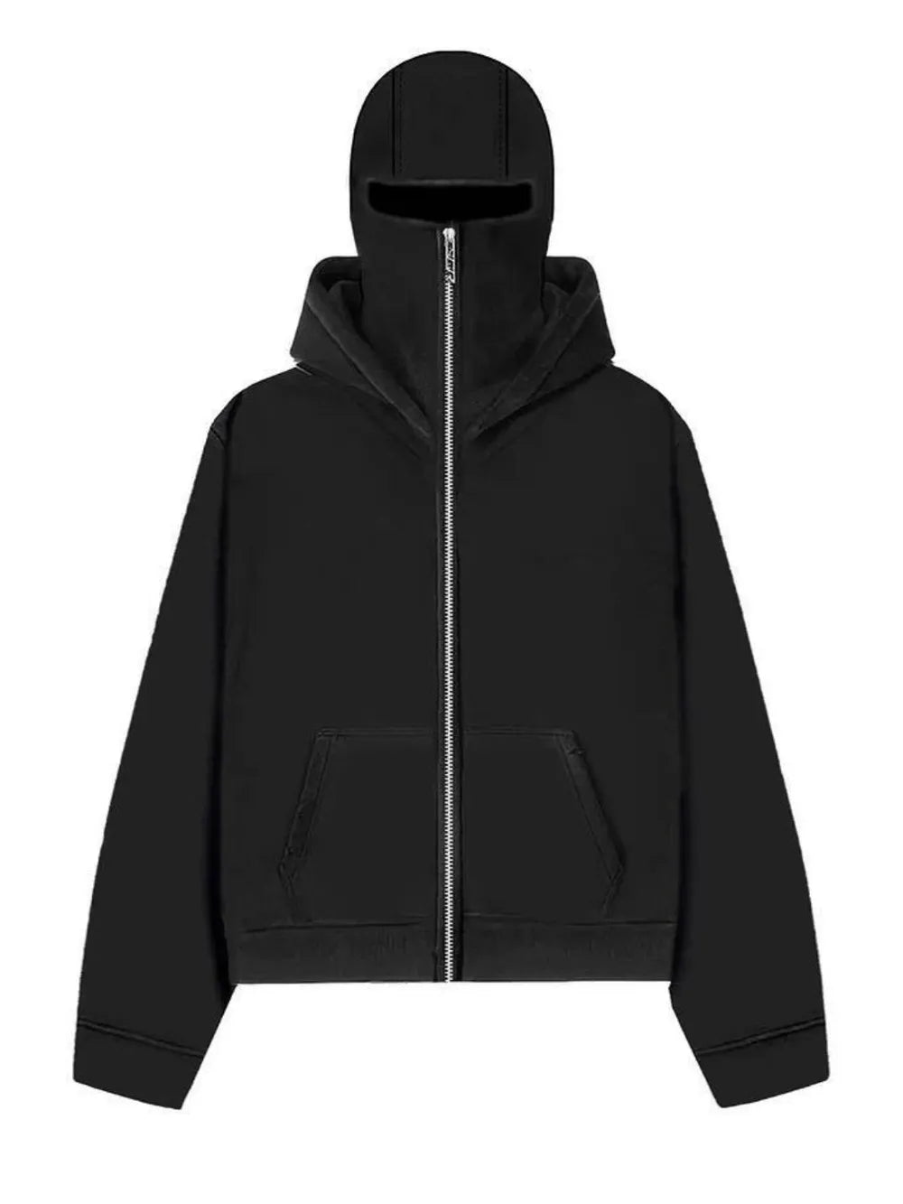 Men's Zip Up Long Sleeve Hoodie with Mask - Farnelli