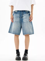 Men's Washed Loose Fit Denim Shorts - Farnelli