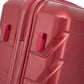 HouseOfZazla 3-piece spinner wheel luggage set with combination locks shown in multiple sizes