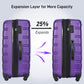 HouseOfZazla 4-piece hardshell luggage set with TSA locks and spinner wheels in multiple colors