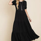 BOMBOM Short Sleeve Tiered Maxi Dress - Farnelli