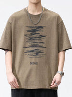 Men's Plus Size Round Neck Half Sleeve T-Shirt - Farnelli