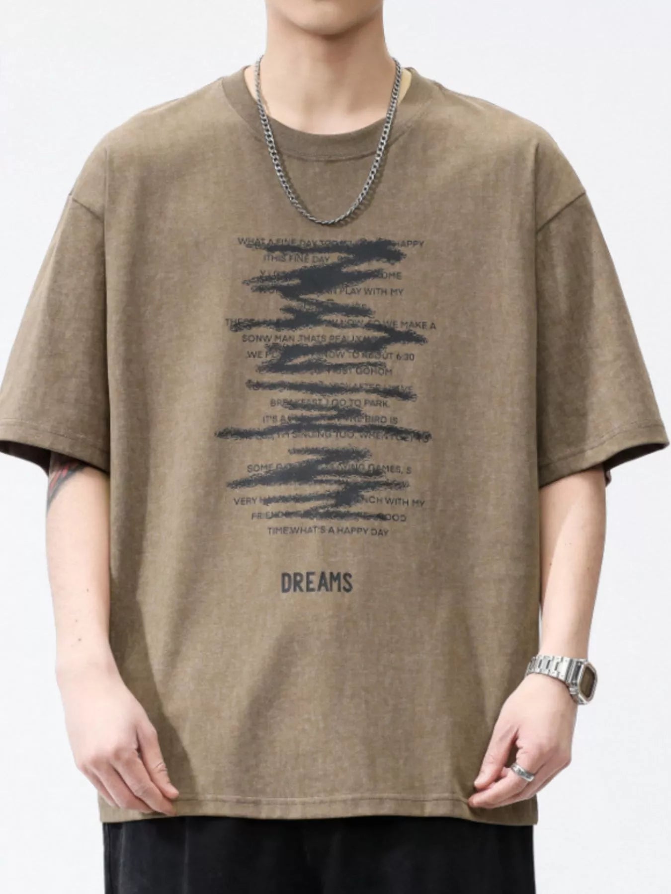 Men's Plus Size Round Neck Half Sleeve T-Shirt - Farnelli