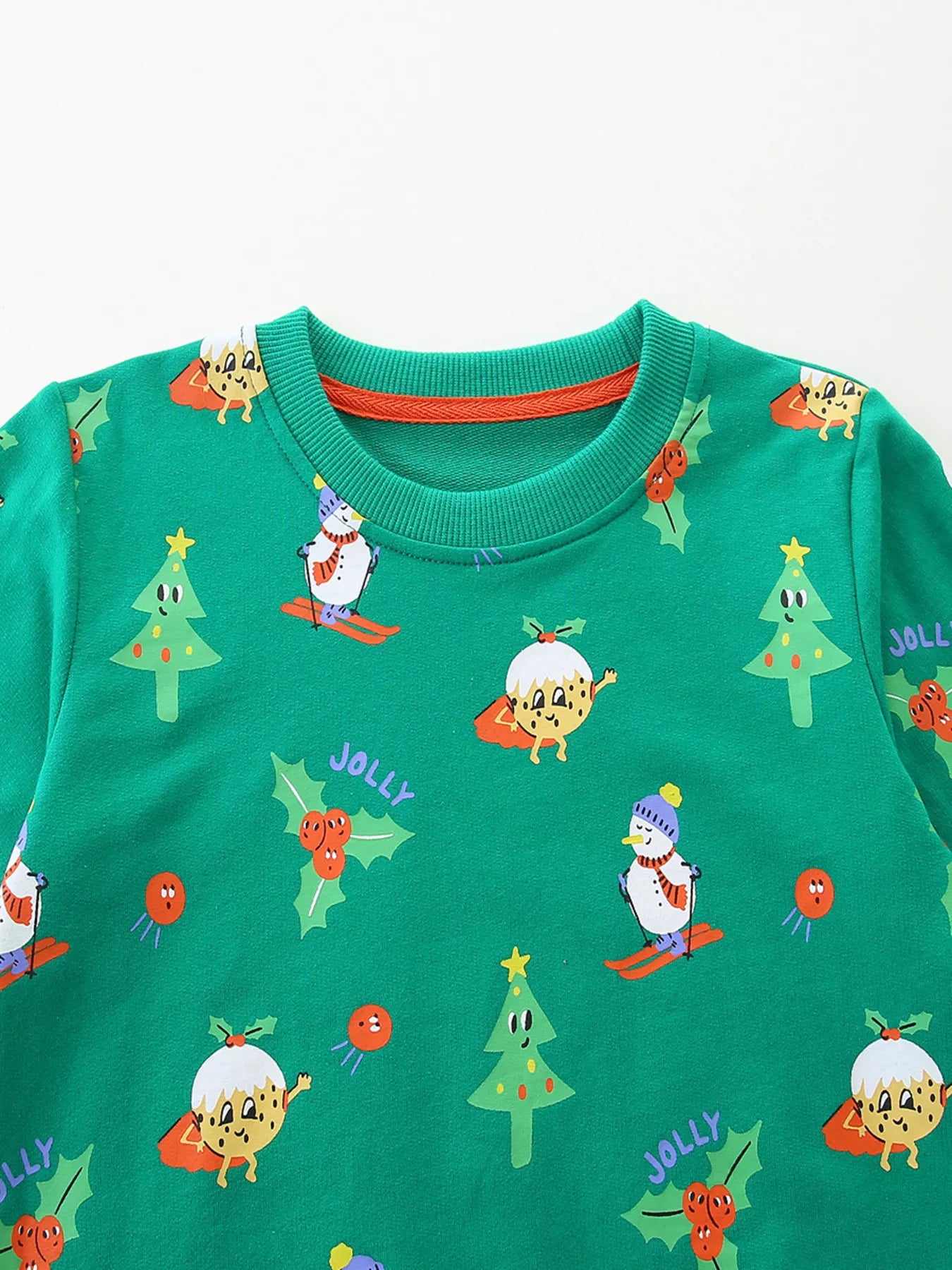 Children's Christmas Print Round Neck Sweatshirt - Farnelli