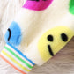 Children's Cheerful Smiley Face Print Plush Jacket - Farnelli