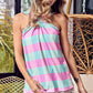 BiBi Multi Color Plaid Brushed Neck Tank - Farnelli