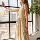 ADORA Drawstring Sleeveless Washed Dress - Farnelli