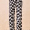BiBi Gameday Theme Checkered Printed Pants - BLACK
