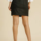 Umgee Linen Blend Button Down Skirt with Pockets - Farnelli