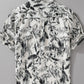 Men's Plus Size Printed Button Up Short Sleeve Shirt - Farnelli