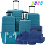 HouseOfZazla 4-piece hardshell luggage set with TSA locks and spinner wheels in multiple colors