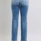 Judy Blue Full Size Run Vintage Wash Thermal Straight Jeans - Farnelli