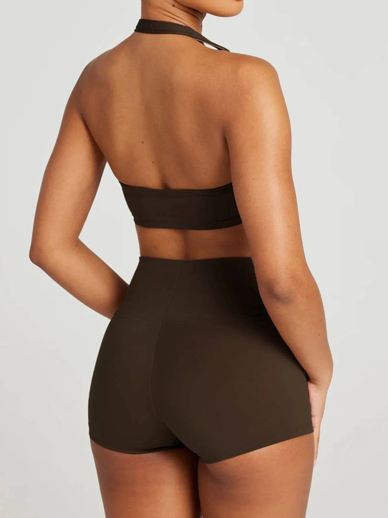 Halter Neck Cami and Shorts Active Set - Farnelli