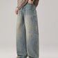 Men's Vintage Wash Wide Leg Jeans - Farnelli