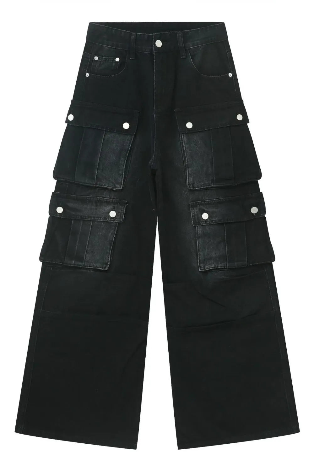 Men's Wide Leg Jeans with Cargo Pockets - Farnelli