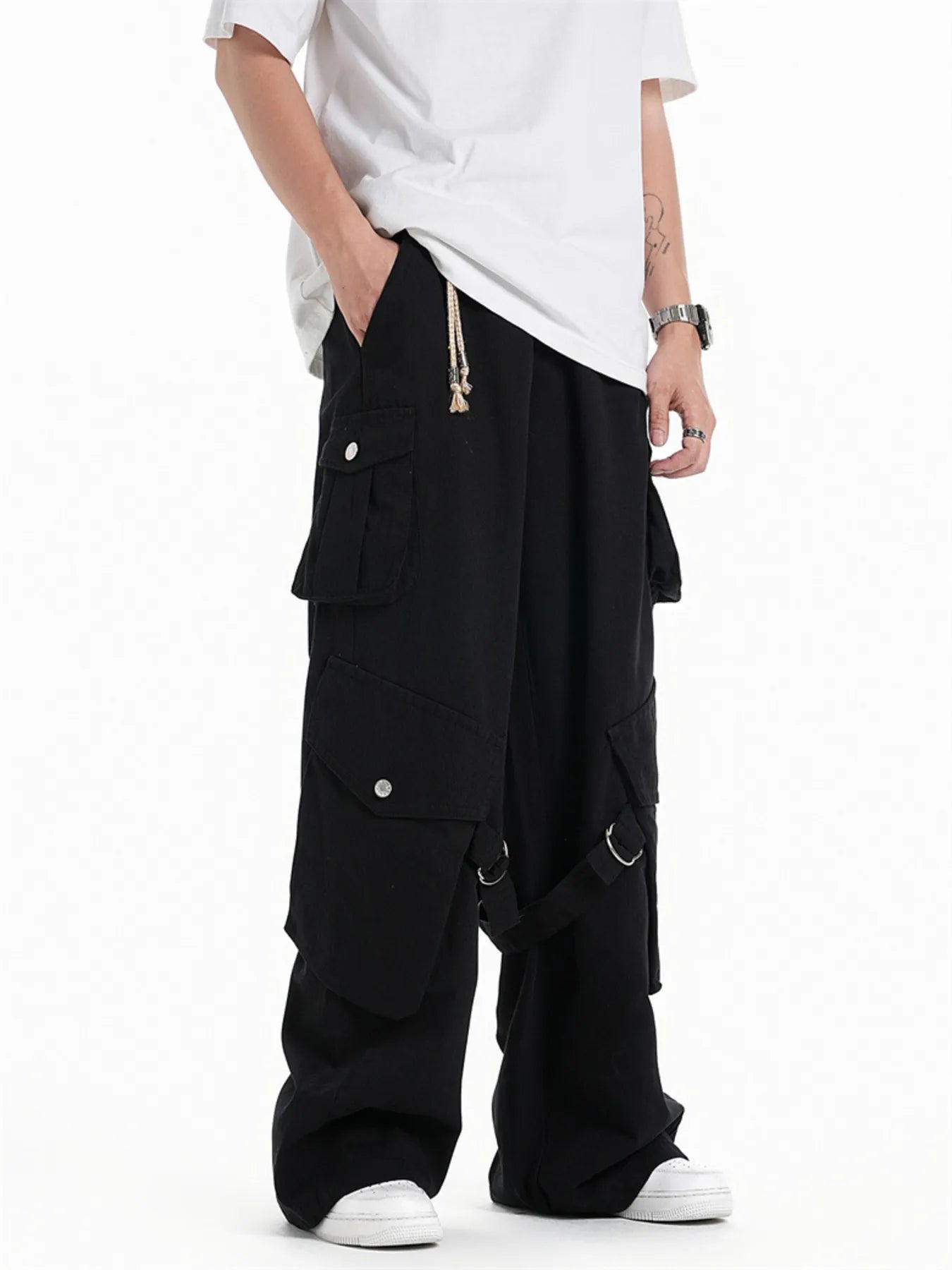 Men's Wide Leg Cargo Pants - Farnelli
