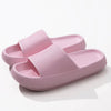 Open Toe Platform Slippers - Pink