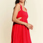 Davi & Dani Washed Satin Cutout Skirt Bandeau Mini Dress - Farnelli