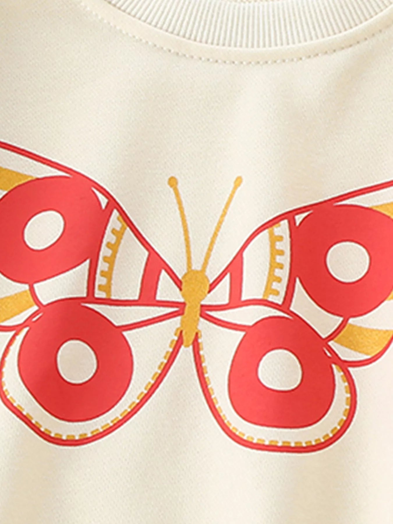Children's Butterfly Graphic Crew Neck Sweatshirt - Farnelli