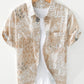 Men's Plus Size Printed Button Up Short Sleeve Shirt - Farnelli