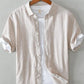 Men's Plus Size Casual Striped Short Sleeve Shirt - Farnelli