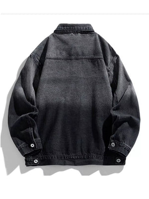 Men's Washed Button Up Denim Jacket - Farnelli