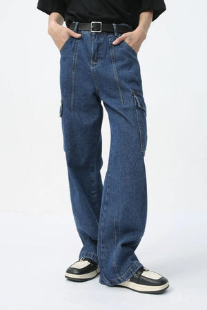 Men's Straight Cargo Jeans - Farnelli