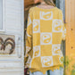 And The Why Checkerboard Sweater with Yin Yang Pattern - Farnelli