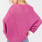 SAGE + FIG Distressed Asymmetrical Open Stitch Sweater - Farnelli