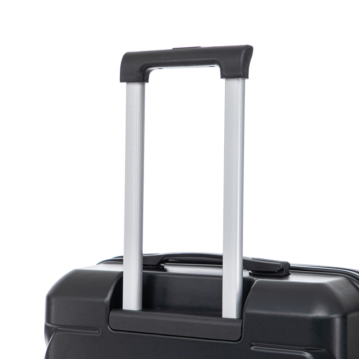 HouseOfZazla 3-piece spinner wheel luggage set with combination locks, shown in multiple sizes