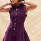 SO ME Button Down Sleeveless Collared Game Day Mini Dress - Farnelli