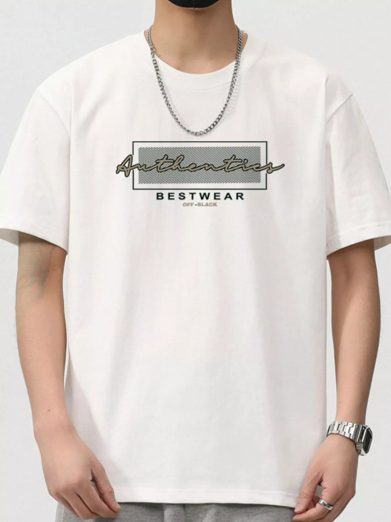 Men's Plus Size Round Neck Short Sleeve T-Shirt - Farnelli