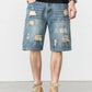 Men's Distressed Loose Fit Denim Shorts - Farnelli