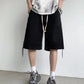 Men's Full Size Drawstring Loose Fit Denim Shorts Plus Size - Farnelli