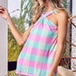BiBi Multi Color Plaid Brushed Neck Tank - Farnelli