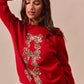 SO ME Sequins Bow Ribbon Embellished Christmas Sweater - Farnelli