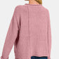 Zenana Asymmetric Hem Drop Shoulder Sweater - Farnelli