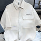 Men's Plus Size Button Up Short Sleeve Shirt - Farnelli