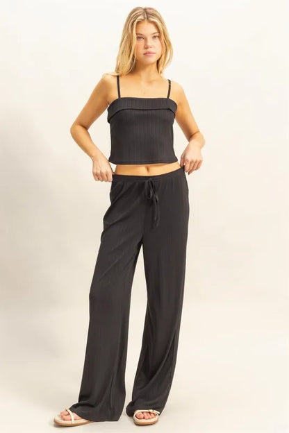 HYFVE Rib Knit Cami Top and Pants Set - Farnelli